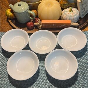 Corelle Winter Frost White Soup Cereal bowls - set of 5